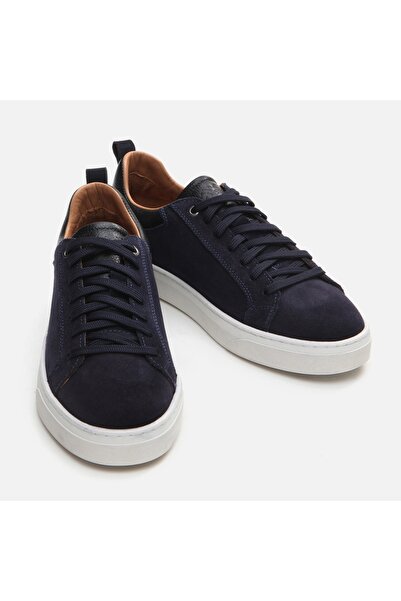 Hotiç Sötétkék valódi bőr férfi alkalmi cipők