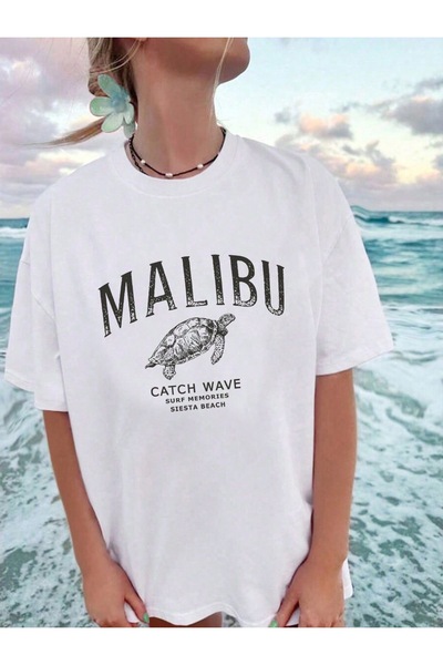 Jose Clothing Tricou oversize imprimat din bumbac organic