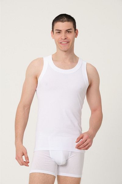 FSM1453 Men's Cotton Sleeveless Lycra Top -1023