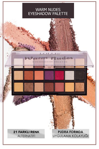 Lollis 21 Color Warm Nudes Eyeshadow Palette