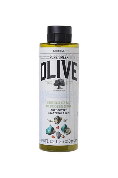 korres OLVES SEA SALT RENEWING BODY CLEANER SPONGE SHOWER GEL 250ML