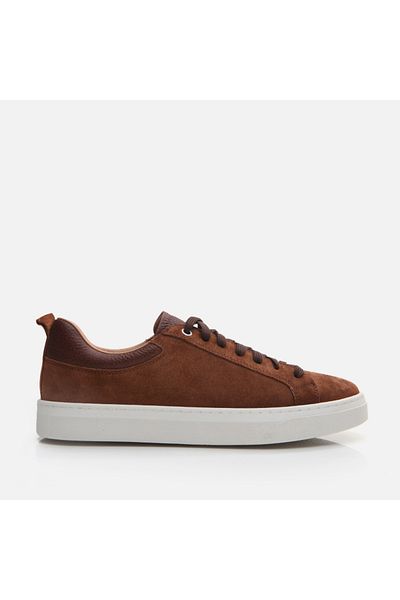 Hotiç Braune Herren-Freizeitschuhe aus echtem Leder