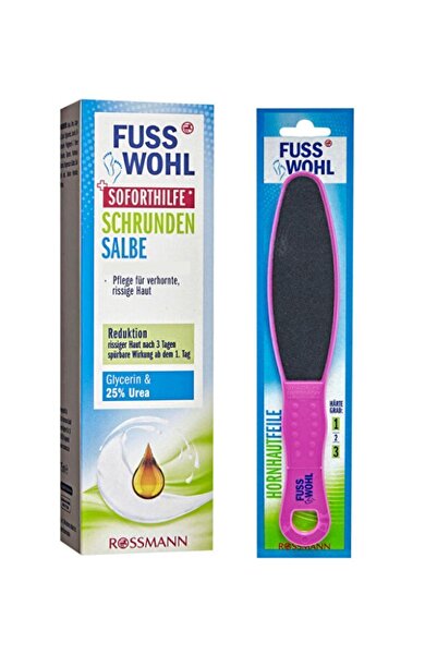 Fusswohl Ayak Kremi Çatlaklar İçin-Anında Etki 75 ml + Ayak Törpüsü 1 Adet