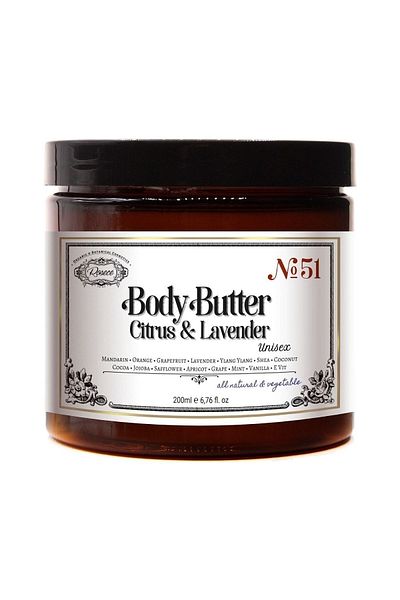 Rosece Body Butter |   Citrus and Lavender |   Natural Solid Body Oil Intensive Moisturizing |   200ml
