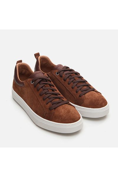 Hotiç Braune Herren-Freizeitschuhe aus echtem Leder