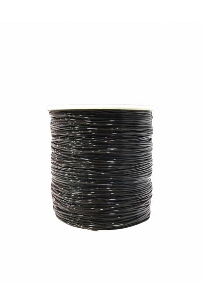 Hobimos Black Elastic 0.7 Mm Silicone Fishing Line - Handcrafted Jewelry Accessory Flexible Rubber Line Rosary Thread 100 Mt