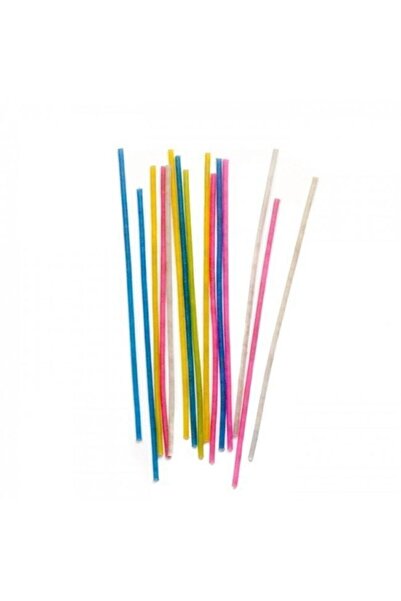 parti sürprizi Karışık Renkli Ince Uzun Mum 16 Adet