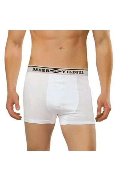 Seher Yıldızı Ανδρικό White Elastane Lycra Boxer 5 Pack