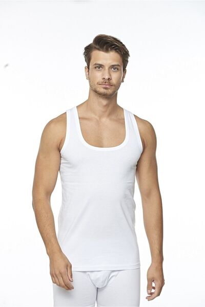 FSM1453 Чоловіча бамбукова бавовняна класична біла майка, 2 шт. -430