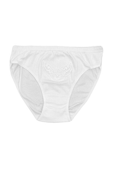 FSM1453 Жіночі бавовняні трусики з рибаною, звичайна талія, бікіні, з мереживом, 6 штук - 3002