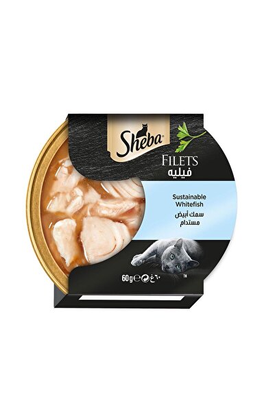 SHEBA Filets with Sustainable White Fish Cat Food - 60 g - Pack of 8