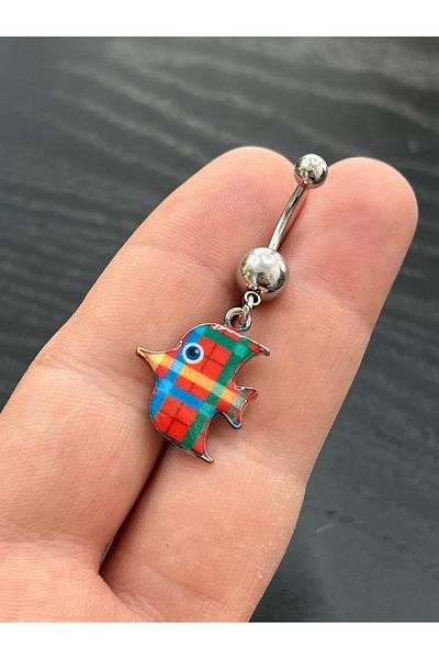 Karınca Piercing Colorful Fish Dangle Belly Piercing