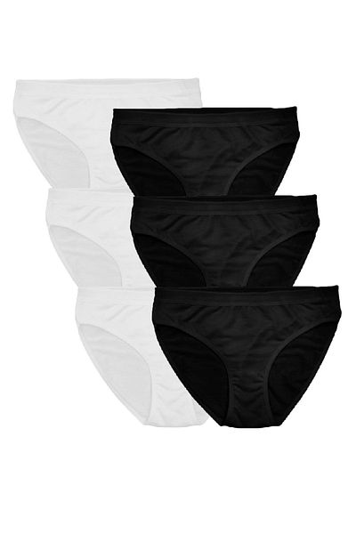 FSM1453 Γυναικεία Modal Ελαφρύ και Λεπτό Ύφασμα Classic Bikini Lycra Panties 6 Pack -3030