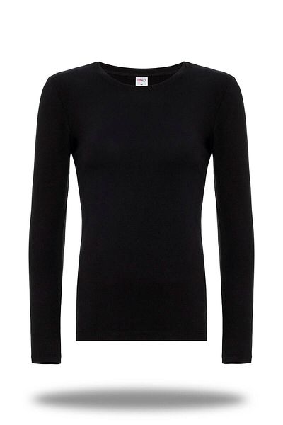 FSM1453 Women's Cotton Crew Neck Long Sleeve Top Lycra T-shirt -2123