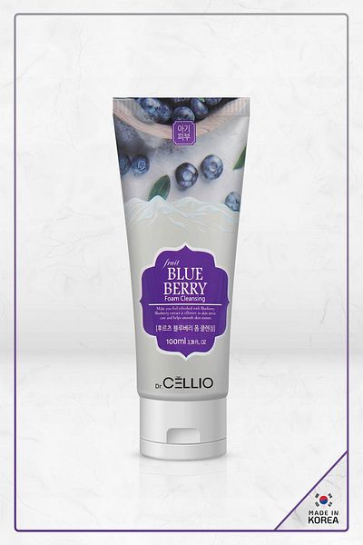 DR. CELLIO Blueberry Blueberry Fruit Cleansing Foam - Nourishing and Extract Containing, Made in Korea