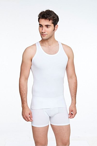 FSM1453 Men's Cotton Colorful Lycra Undershirt -1002