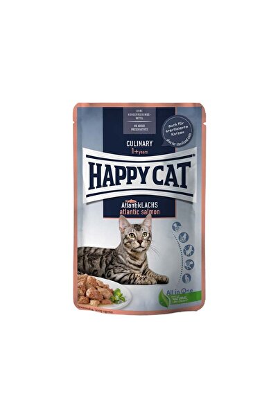 Happy Cat Meat in Sauce Atlantic Salmon Wet Cat Food, 85 g Pack of 12
