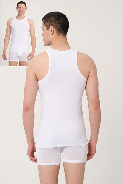 FSM1453 Ανδρικό βαμβακερό γιακά Halter Sportsman Lycra Singlet -1004