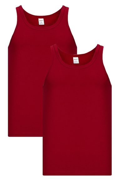 FSM1453 Men's Cotton Single Jersey Combed Classic Color Undershirt 2-pack