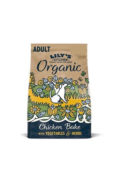 Lily's Kitchen طعام عضوي للكلاب البالغة من الدجاج المخبوز مع الخضار والأعشاب،...