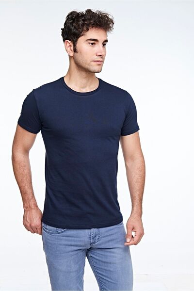 FSM1453 Чоловіча бавовняна короткорукавна кольорова футболка - 421