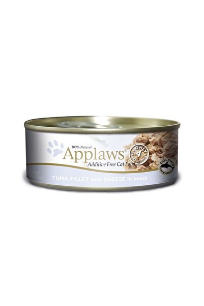 Applaws طعام القطط المعلب بشرائح التونة والجبن، 156 غرام، عبوة من 6 قطع