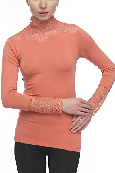 FSM1453 Жіночий модальний довгий рукав з мереживом і лікра -2210