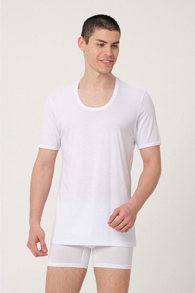 FSM1453 Men's Cotton Modal Short Sleeve Undershirt -467-(406)