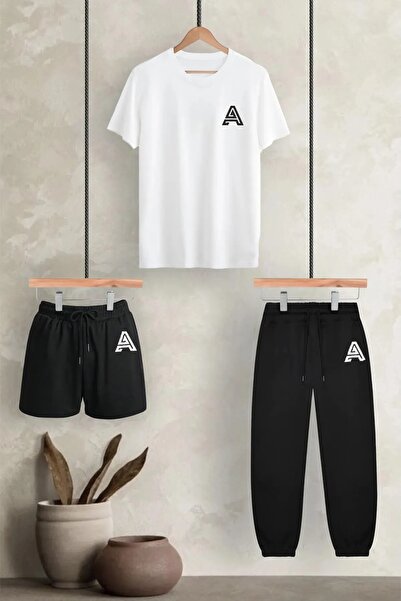 DAXİS Sportwear Company Σετ 3 τεμαχίων με τύπωμα φόρμα - T-shirt, Σορτς, Φόρμ...