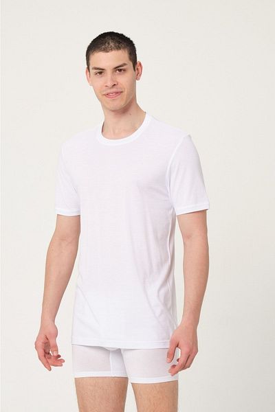 FSM1453 Men's Bamboo Cotton Short Sleeve Undershirt 6 Pack - 438