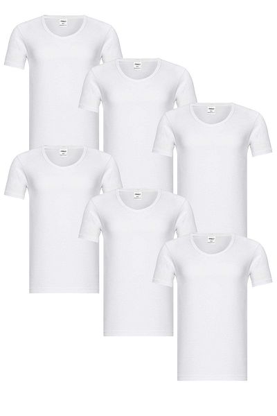 FSM1453 Men's Bamboo Cotton Short Sleeve Undershirt 6 Pack - 438