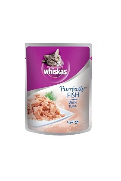 Whiskas Purrfectly Fish With Tuna Cat Food Pouch, 85g, Pack of 12