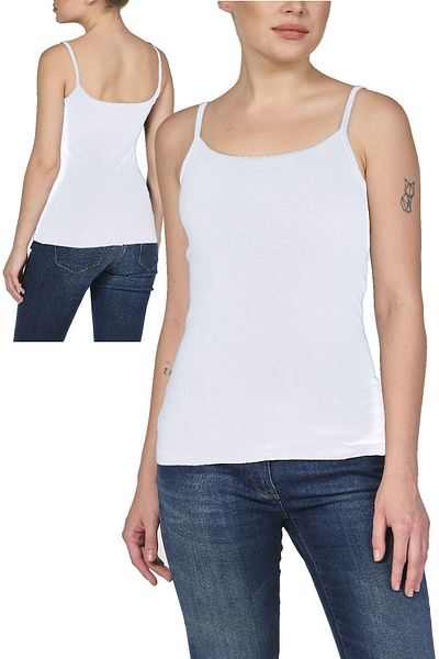 FSM1453 Women's Cotton Rope Strap Basic Top Lycra Top -2294