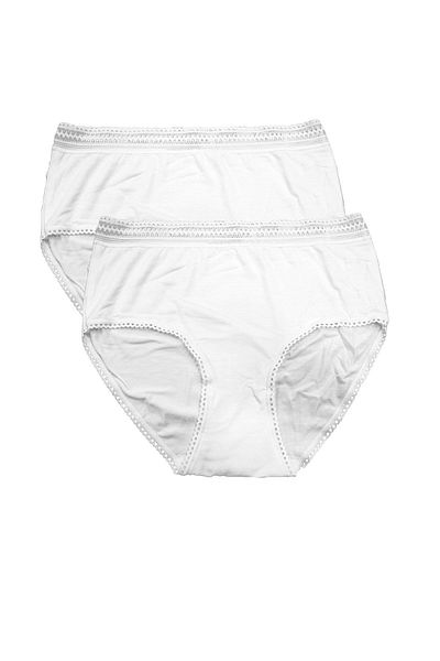 FSM1453 Γυναικείο Modal Λεπτό Ύφασμα Ψηλόμεσο Bato Slip Lycra Lace εσώρουχο 3 τεμαχίων