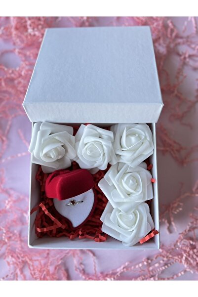 nilythings Ciddi İlişkim Var Yüzüklü (Kırmızı Kalp Taşlı Baget Yüzük) Sevgili...