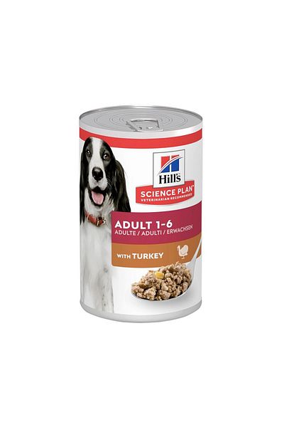 Hill's Science Plan Veterinarian Recommend Adult 1-6 Turkey Dog Food, 370g