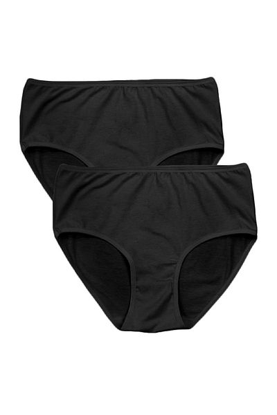 FSM1453 Γυναικεία εσώρουχα βαμβακερά Bato Yükesk Waist Piping Slip Lycra 3 τεμαχίων -3055