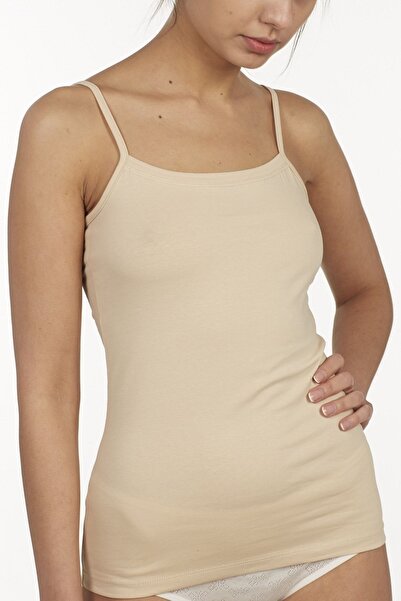 FSM1453 فانلة داخلية حريمي قطن ليكرا حبل ليكرا ملون 2 قطعة - 2100