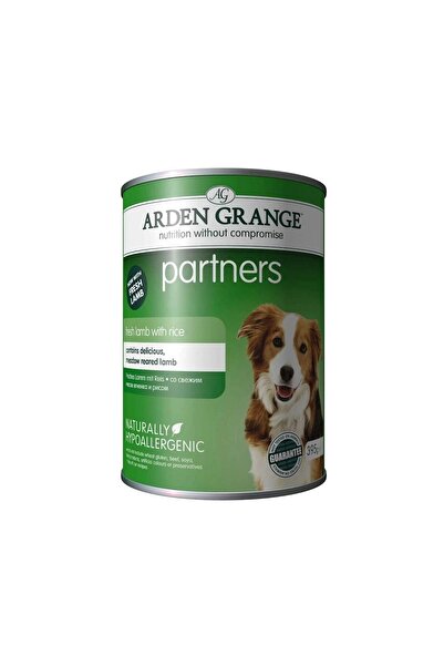 Arden Grange طعام الكلاب الرطب من بارتنرز فريش بنكهة لحم الضأن والأرز، 395 جرام