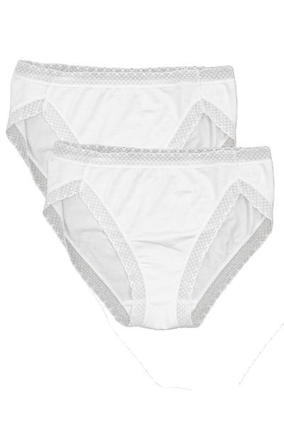 FSM1453 Γυναικεία Modal Normal Waist Bikini Lace Slip Lycra εσώρουχα 3 τεμαχίων -3051