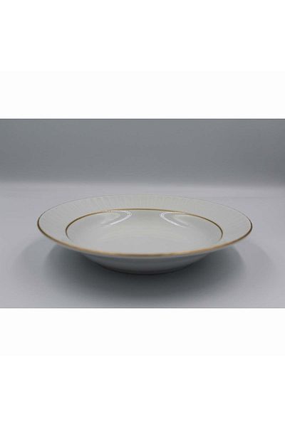 Güral Porselen 6-Piece Mother of Pearl 22 cm Deep Plate Matte Net