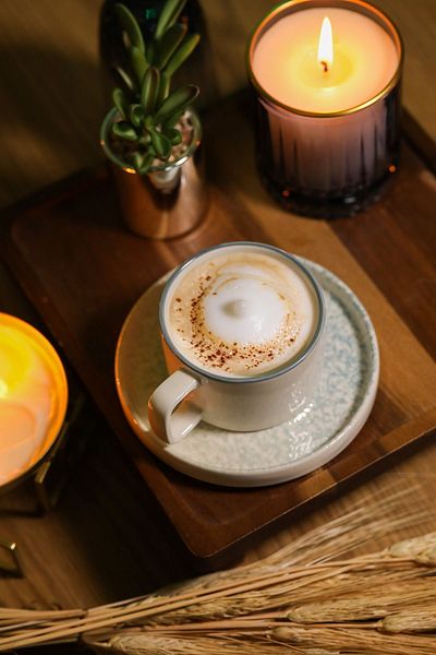 Heda Porselen Kumsal 4-Piece Porcelain Tea Cup Set for 2 People