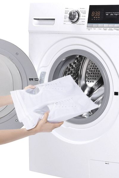 Ocean Home Textile White Zippered Shoe Laundry Net Bag 35x40