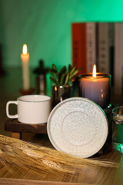 Heda Porselen Kumsal 4-Piece Porcelain Tea Cup Set for 2 People