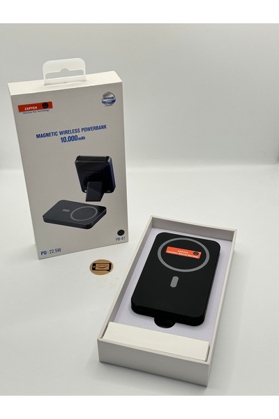 Ceptex İphone Uyumlu Magsafe Powerbank Kablosuz Şarj Aleti 10.000 Mah Pb-47