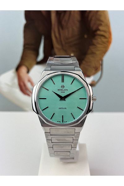 Hislon Classic Men's Wristwatch Groom Model Ultra Slim Sapphire (Anti-Scratch) Glass