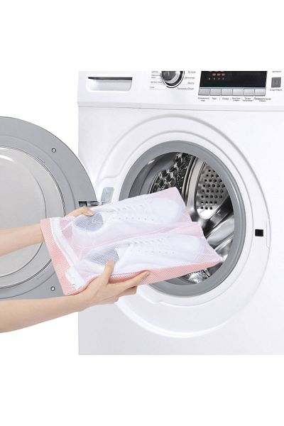 Ocean Home Textile Pink Color Shoe Washing Net 35 X 40 Cm