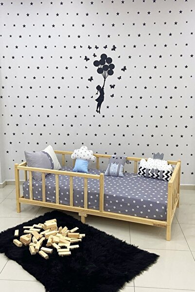 MiniWood Ahşap Montessori Çocuk Yatağı Çiğdem