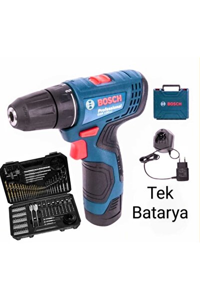 Bosch Gsr 120 lı (Tek Batarya) ve Bosch V-Line 103 Parça Vidalama Uçu Seti