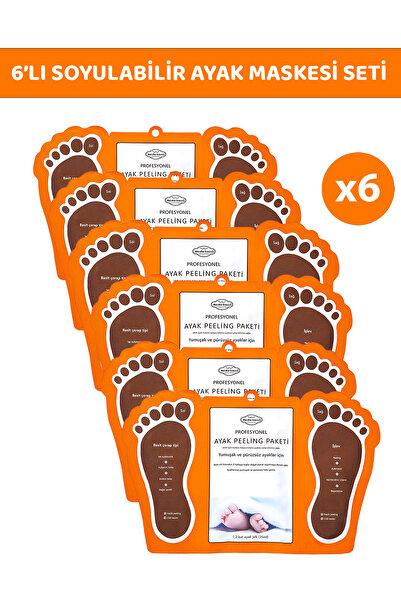 LUPİX ÇORAP TİPİ AYAK PEELİNG MASKESİ 6'LI